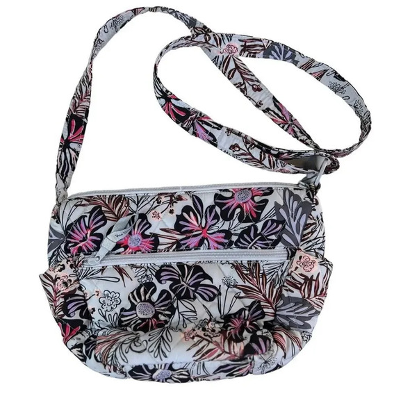 Vera Bradley Sun Washed Tropical Ultralight Quilted Crossbody Zip Pockets Adjust - Picture 2 of 16